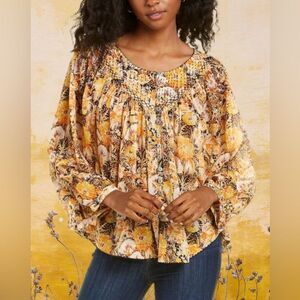 We The Free Multicolor Floral Blouse